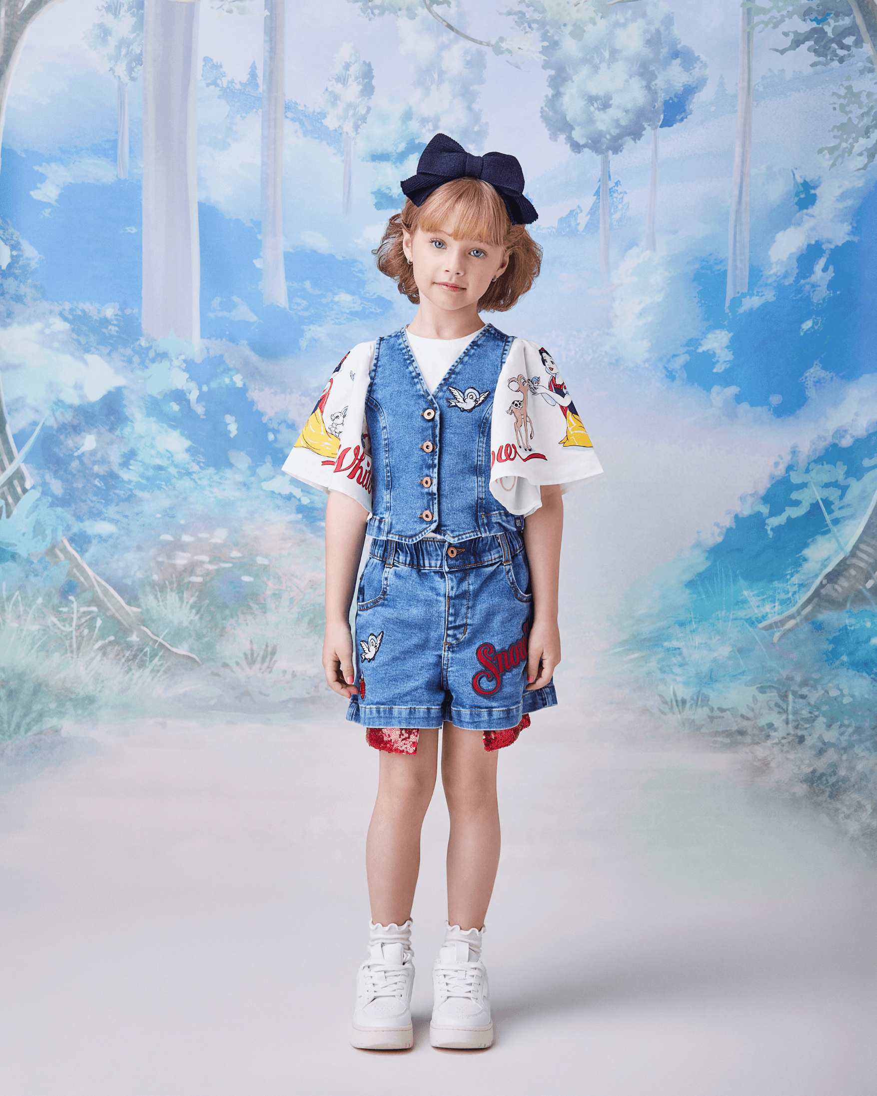 Blusa Mangas Amplas Branca de Neve - Animê - Gracia