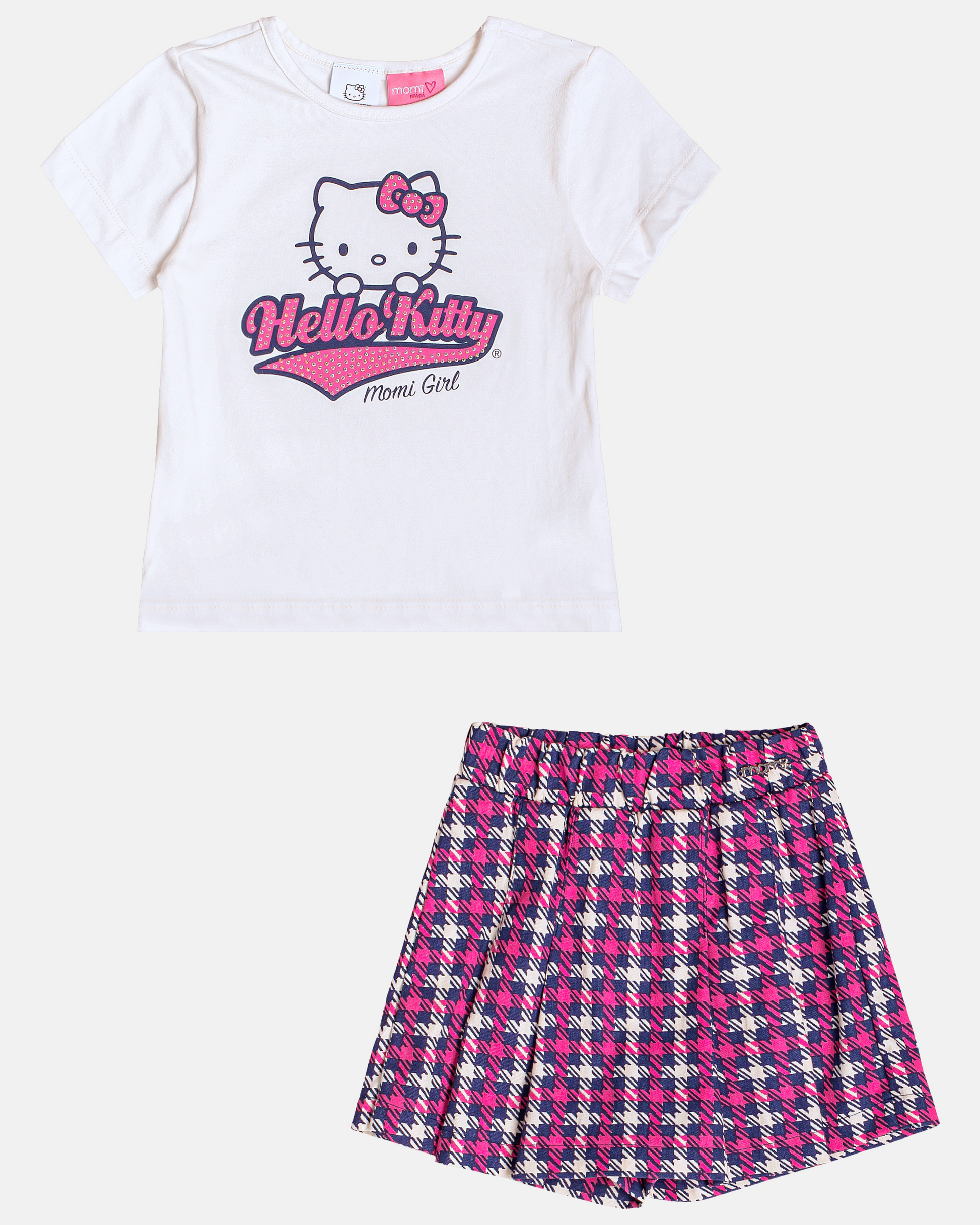 Conjunto Blusa e Shorts Pied Poule - Momi - Gracia