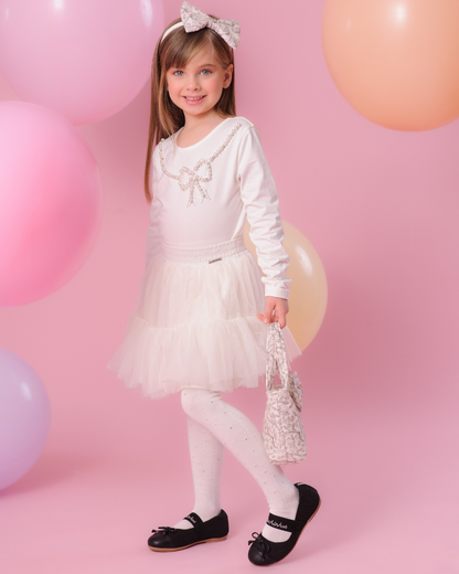 Saia-shorts Infantil Tule e Babado - Pituchinhus