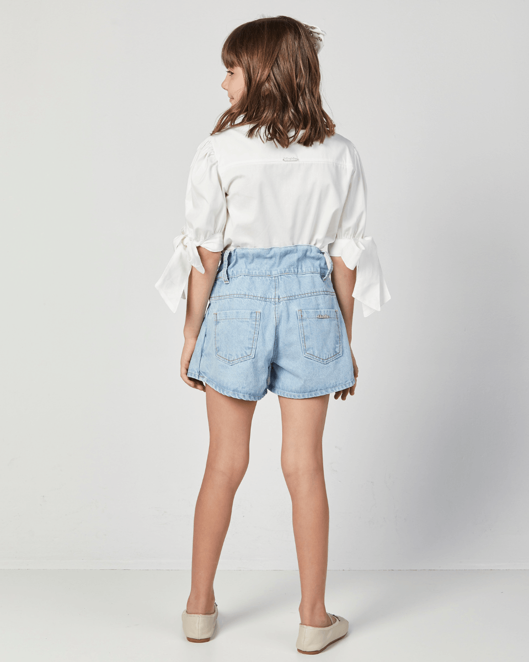 Camisa Laços nas Mangas Bufantes - Luluzinha - Gracia