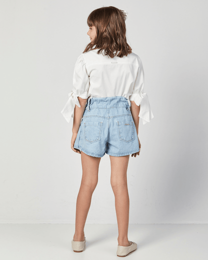 Camisa Laços nas Mangas Bufantes - Luluzinha - Gracia