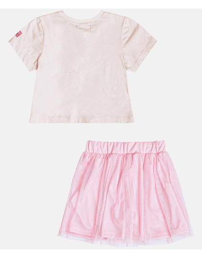 Conjunto Blusa & Saia Rosa Hello Kitty - Momi - Gracia