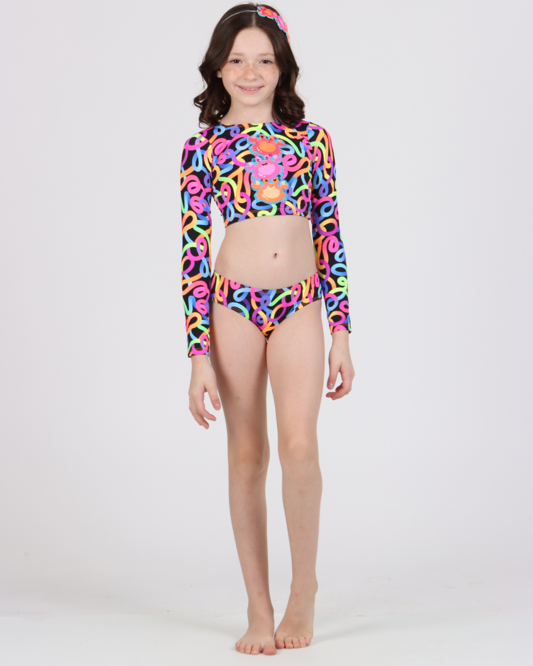 Biquíni Infantil Cropped ML Magali Embolada - Siri Kids