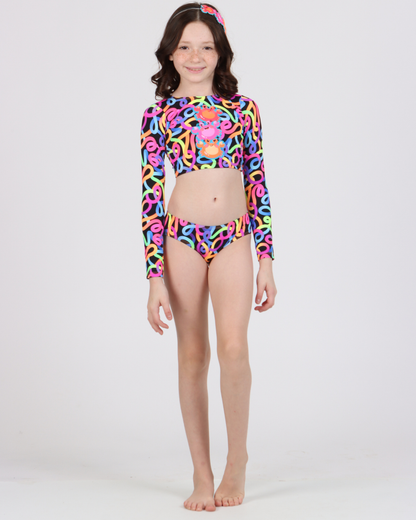 Biquíni Infantil Cropped ML Magali Embolada - Siri Kids