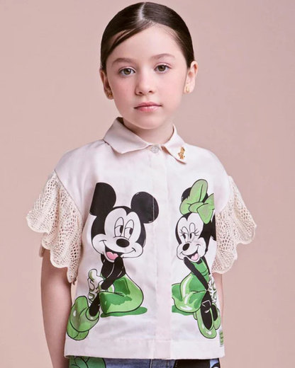 Camisa Infantil Disney com Tricot - Animê