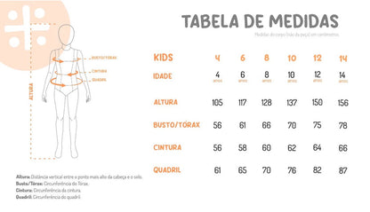 Conjunto Infantil Blusa ML Vermelha e Saia-shorts Alfaiataria Xadrez - Um Mais Um