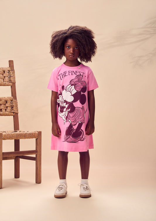 Vestido Infantil Minnie Mouse The Finest  Rosa - Animê