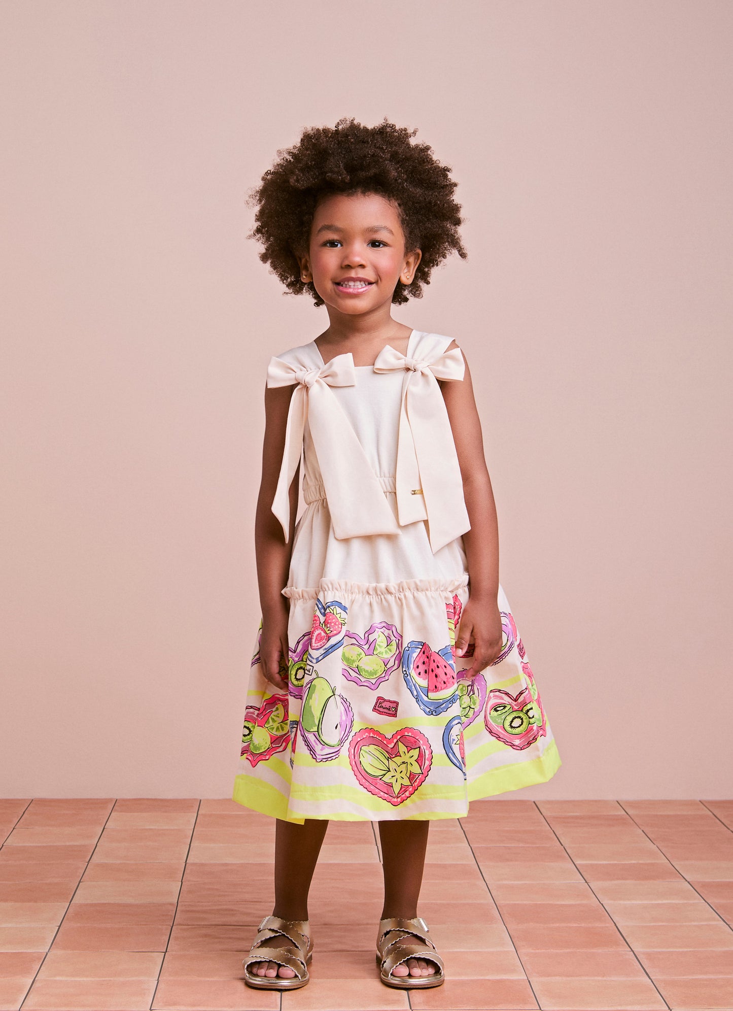 Vestido Infantil Laços & Frutas - Animê