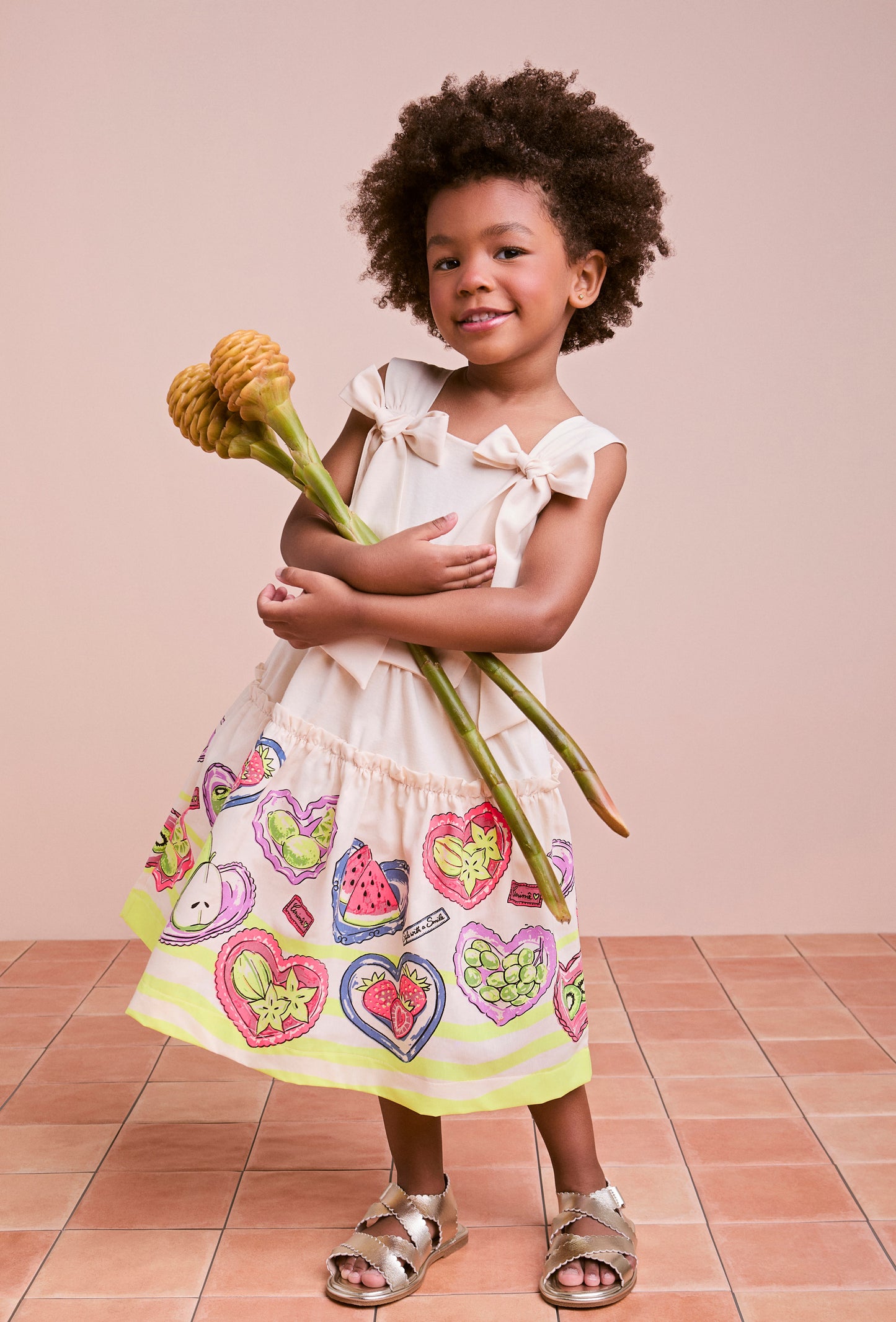 Vestido Infantil Laços & Frutas - Animê