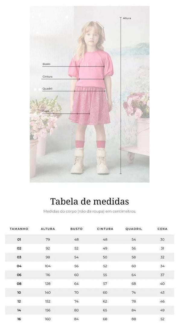 Shorts Infantil Sarka Pink Neon - Animê