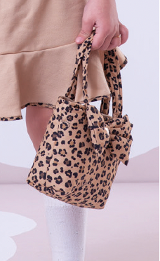 Bolsa Infantil Laço Puffer Oncinha - Pituchinhus PRÉ-VENDA