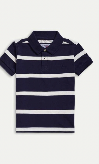 Polo Infantil Listras Marinho - Reserva Mini