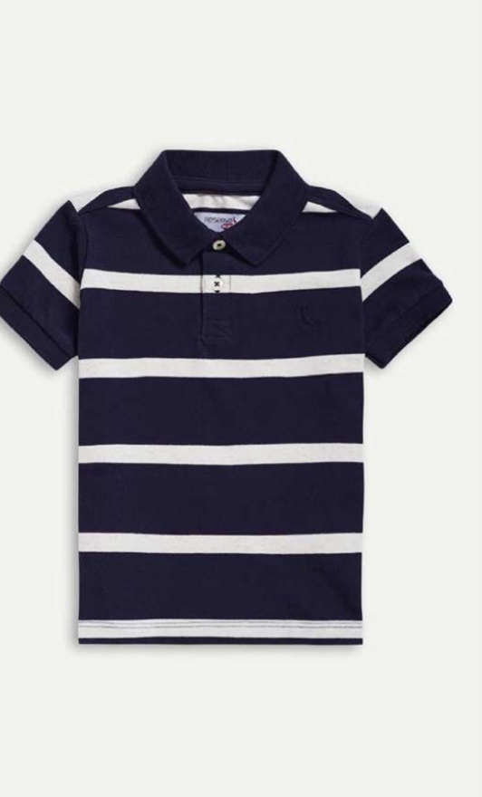 Polo Infantil Listras Marinho - Reserva Mini