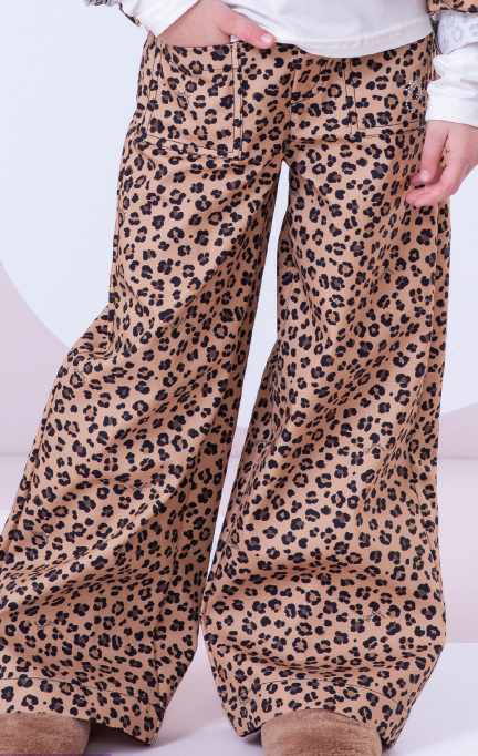 Calça Infantil Sarja Reta Bolsos Oncinha - Pituchinhus