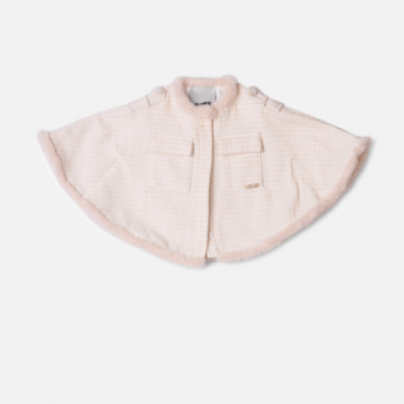 Casaco Infantil Capa Tweed Off White - Animê
