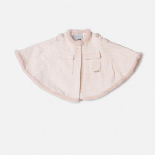 Casaco Infantil Capa Tweed Off White - Animê