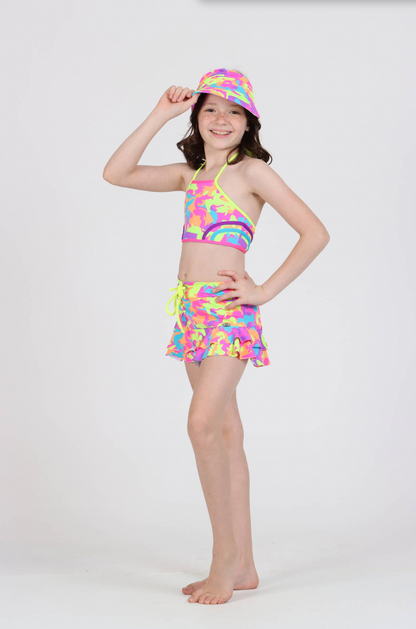Biquíni Infantil Cropped Julia Oceano Camuflado - Siri Kids