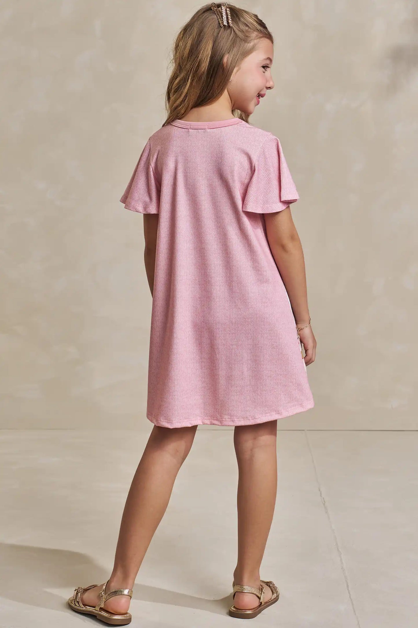 Vestido Infantil Algodão Fress Puppy On A Bike Rosa - Infanti