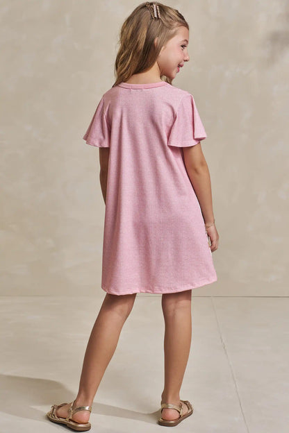 Vestido Infantil Algodão Fress Puppy On A Bike Rosa - Infanti