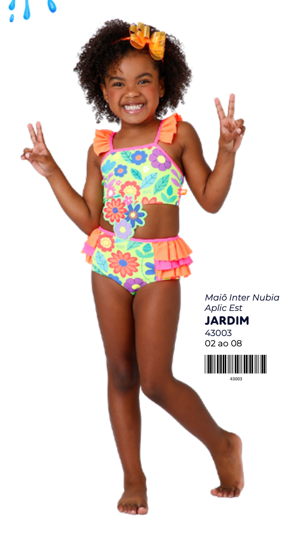 Maiô Infantil Nubia Est. Borboletas - Siri Kids
