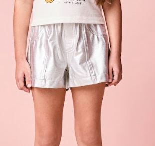 Shorts Infantil Bengaline Metalizado - Momi
