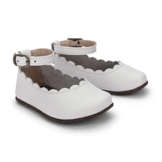 Sapato Bebê Couro Boneca Branco - Petit Cheval