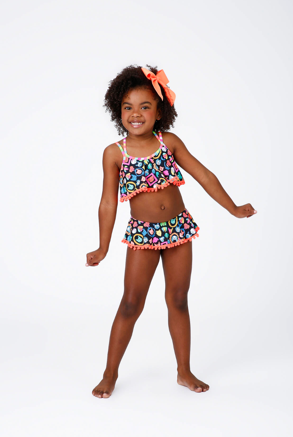 Biquíni Infantil Cropped Inter Lola Est Color Dog - Siri Kids
