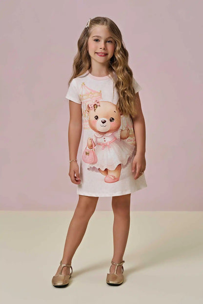 Vestido Infantil Ursa Carrossel - Infanti