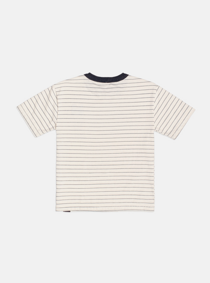 Conjunto Infantil Camiseta Listrada Mickey e Bermuda Sarja Preta - Youccie