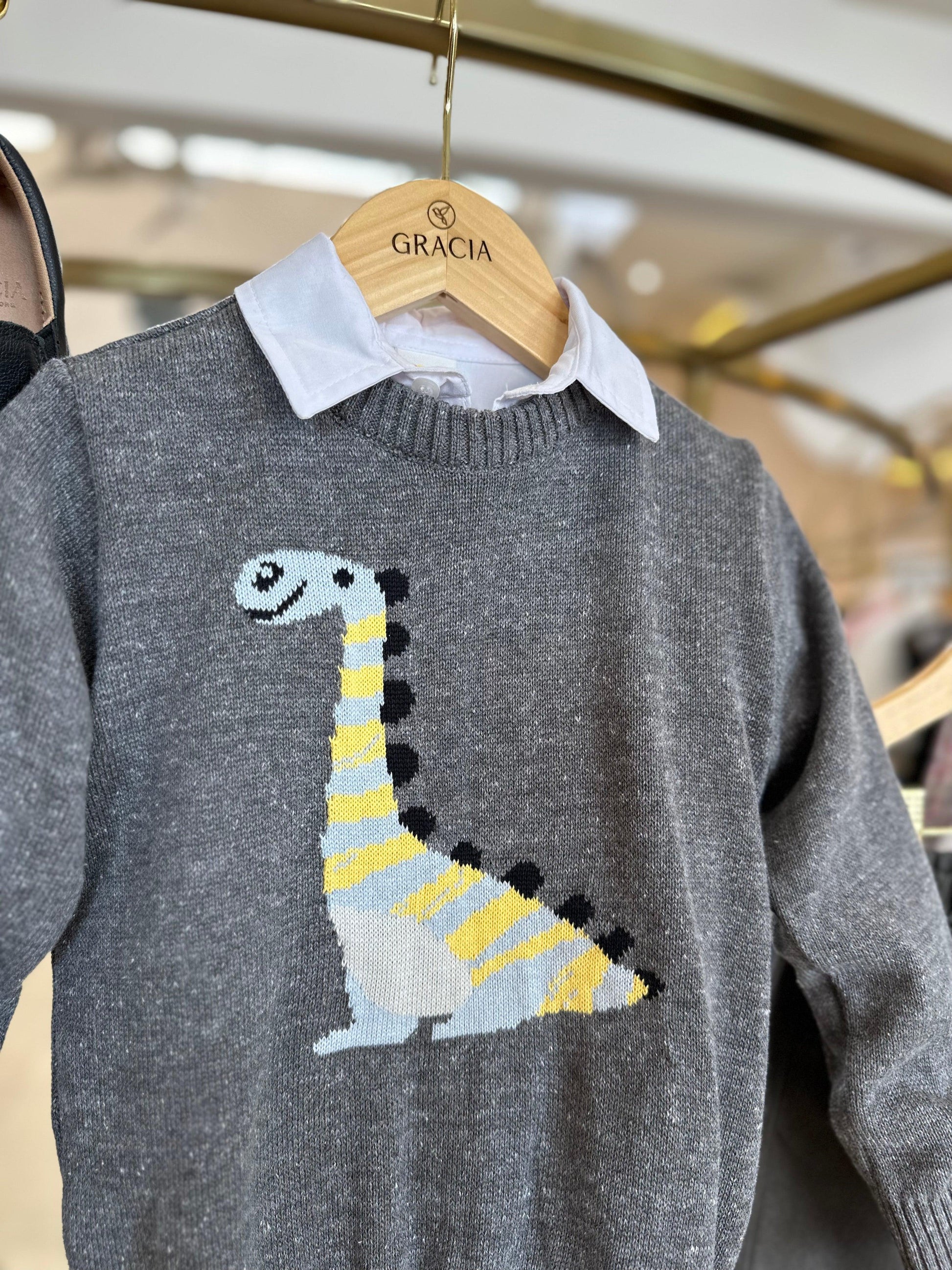 Tricot com dinossauro Beabá - Gracia