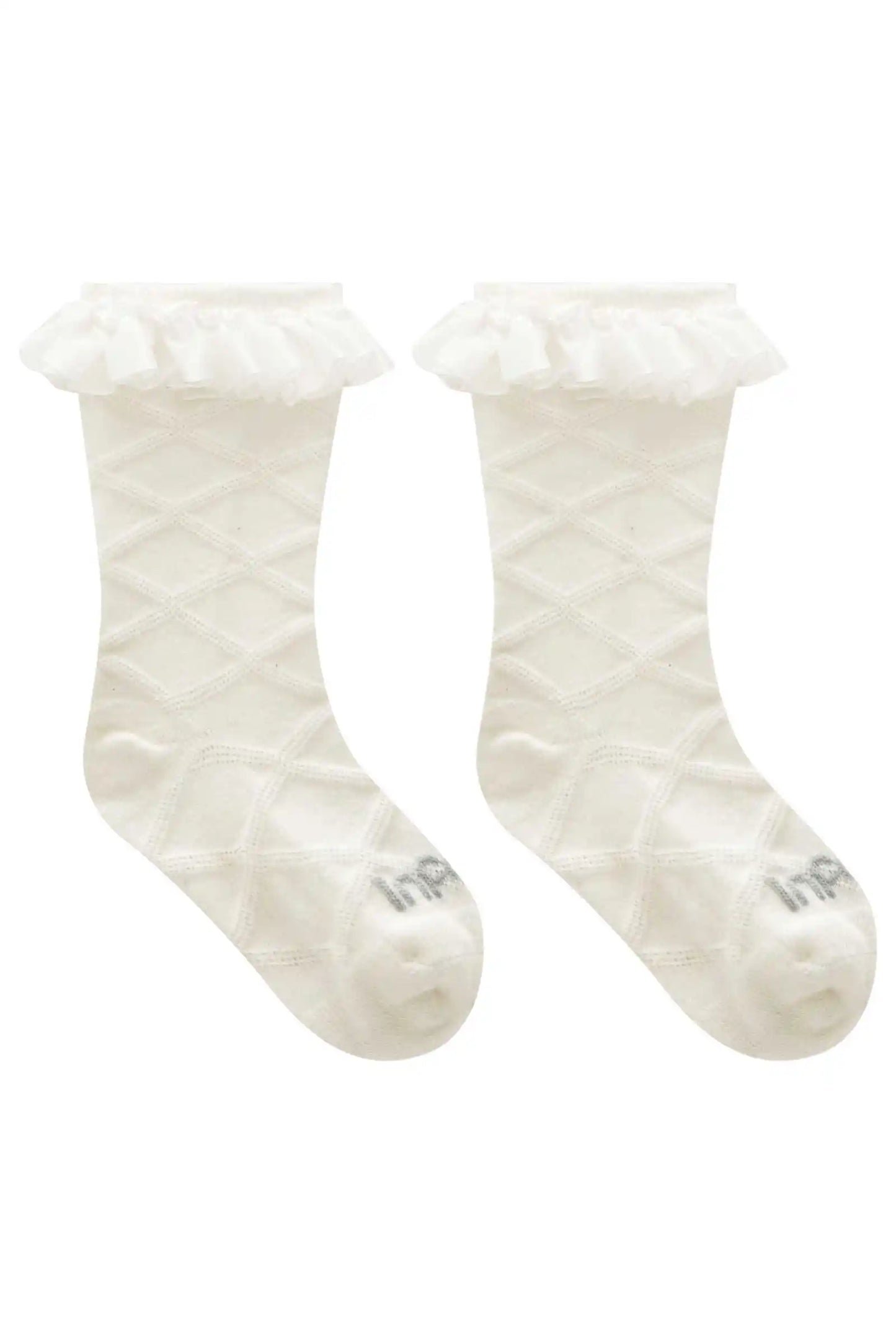 Meia Bebê Clássica 3/4 Off White - Infanti