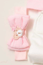 Faixa Bebê Laço Ursinha Crochê - P Mini por Pituchinhus