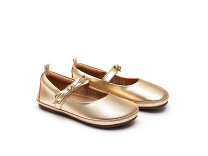 Sapatilha Infantil Couro Brigitte Metal Gold - Tip Toey Joey PRÉ-VENDA