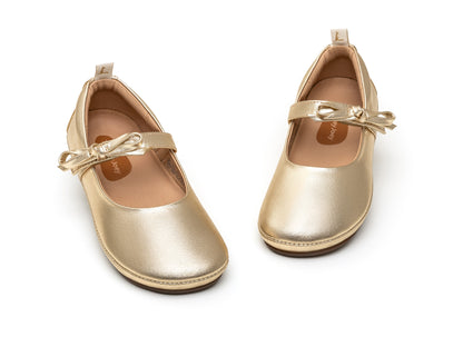 Sapatilha Infantil Couro Brigitte Metal Gold - Tip Toey Joey PRÉ-VENDA