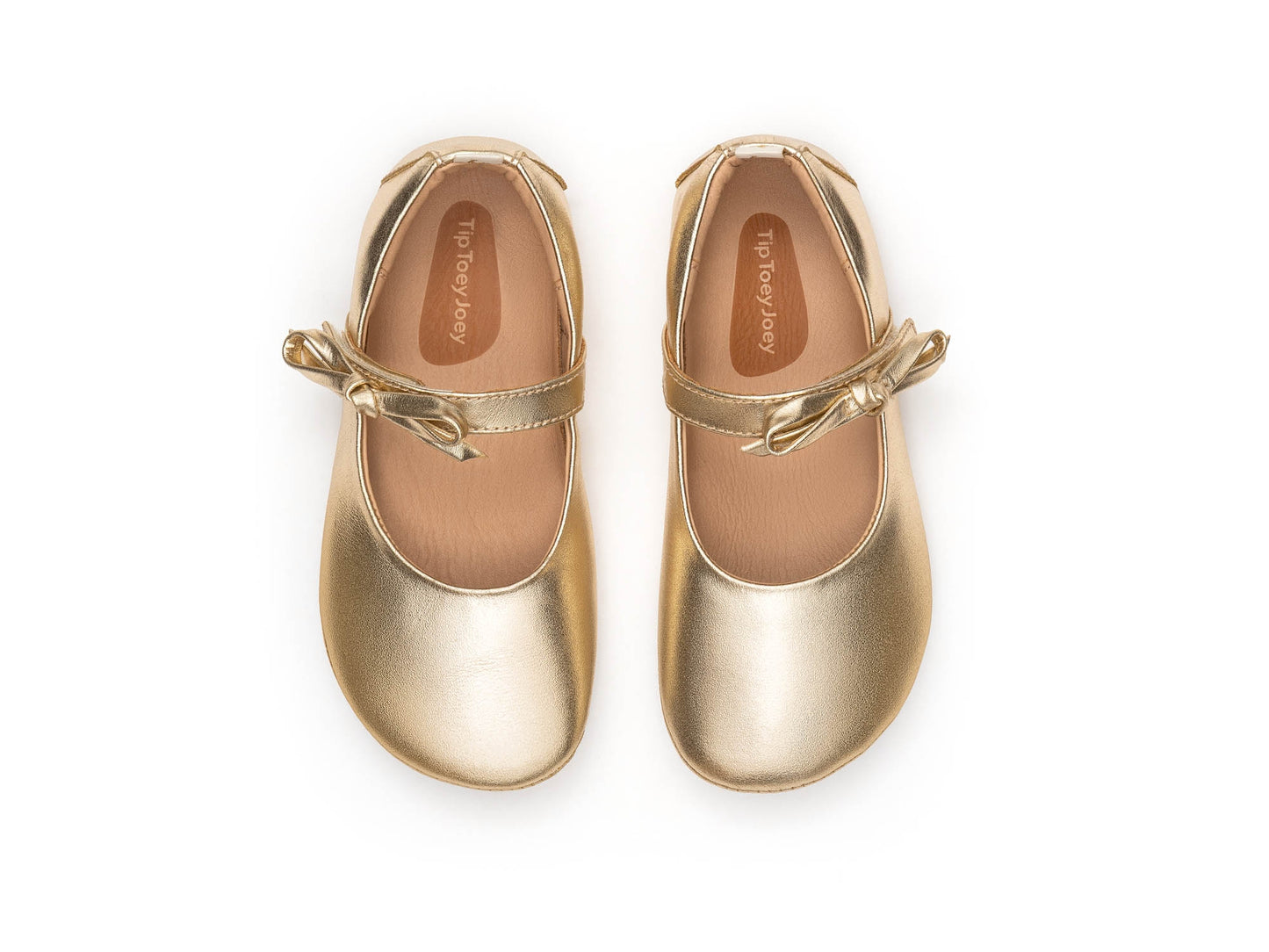 Sapatilha Infantil Couro Brigitte Metal Gold - Tip Toey Joey PRÉ-VENDA
