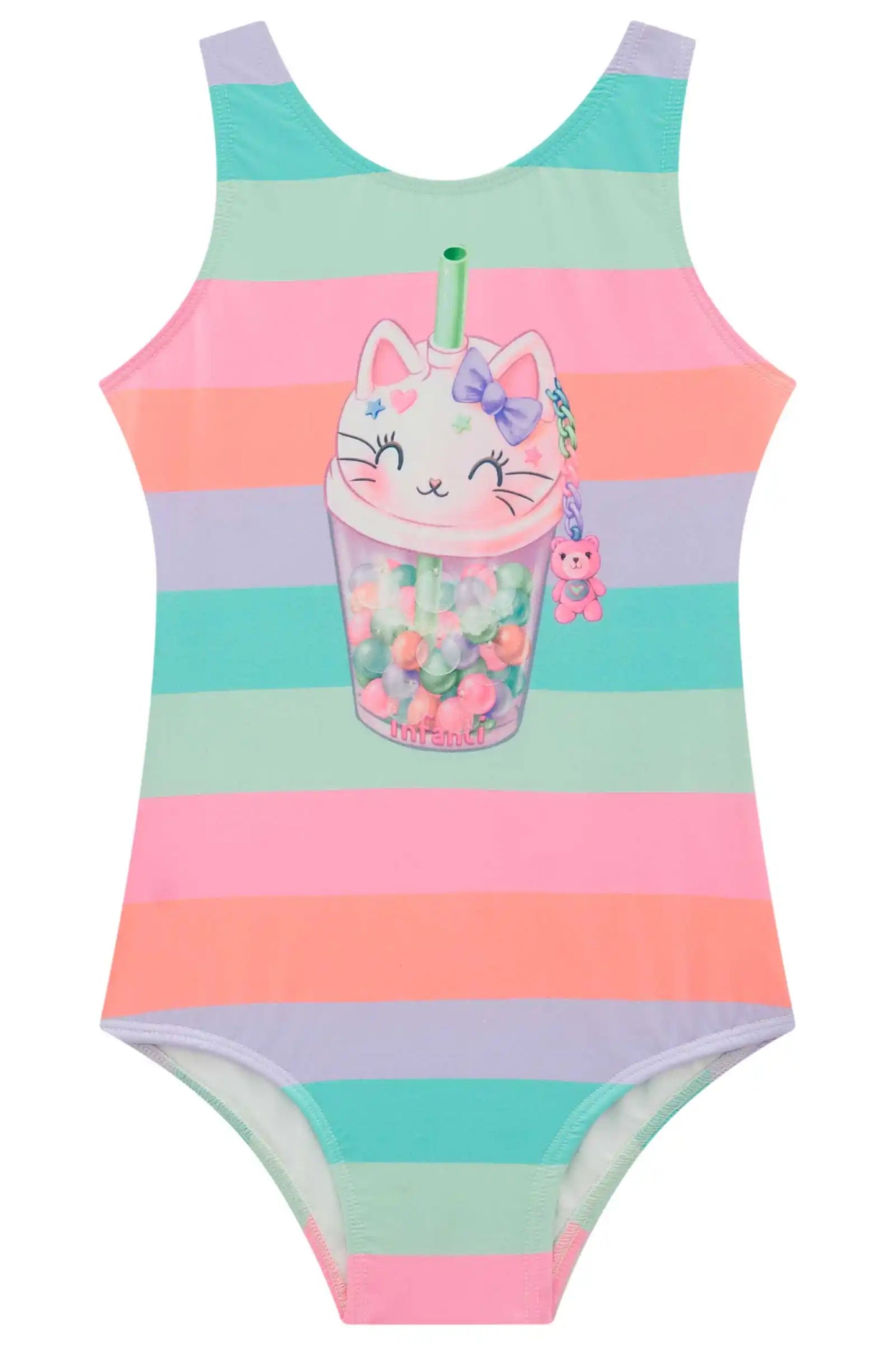Maiô Infantil  Malha UV Dry UV 50+ Rosa - Infanti