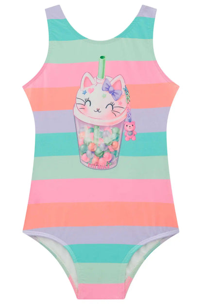 Maiô Infantil  Malha UV Dry UV 50+ Rosa - Infanti