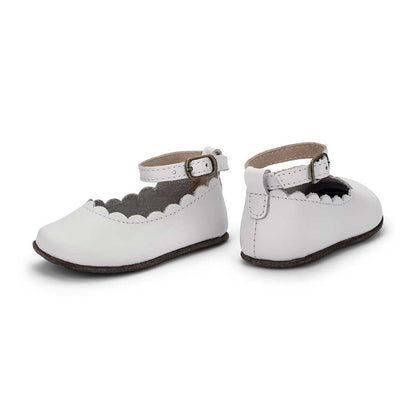 Sapato Bebê Couro Boneca Branco - Petit Cheval