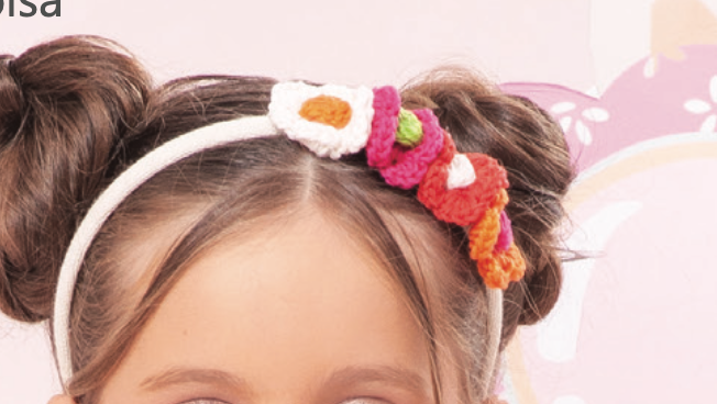 Tiara Infantil Flores de Crochê - Pituchinhus
