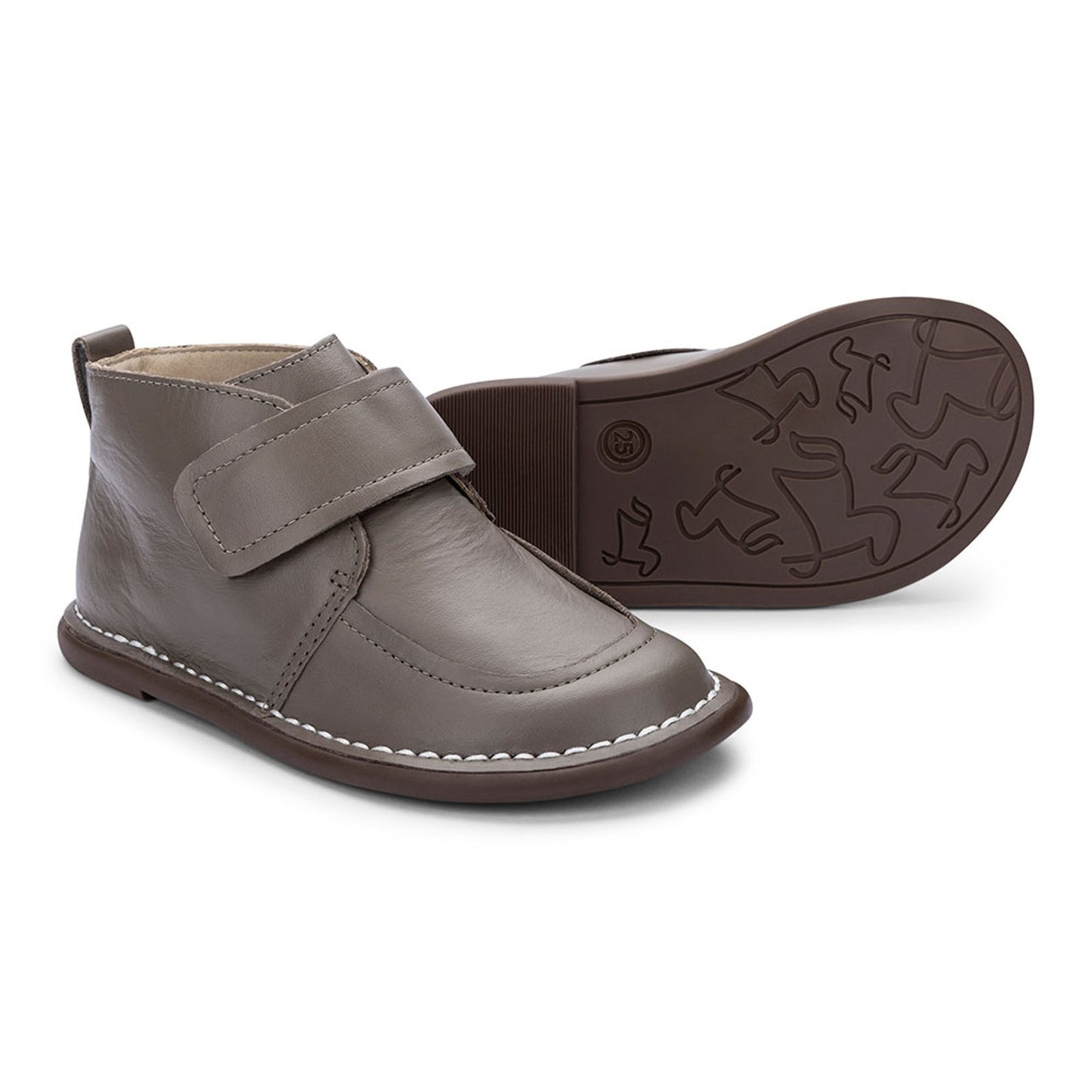Bota Infantil Couro Caçador Grigio - Petit Cheval