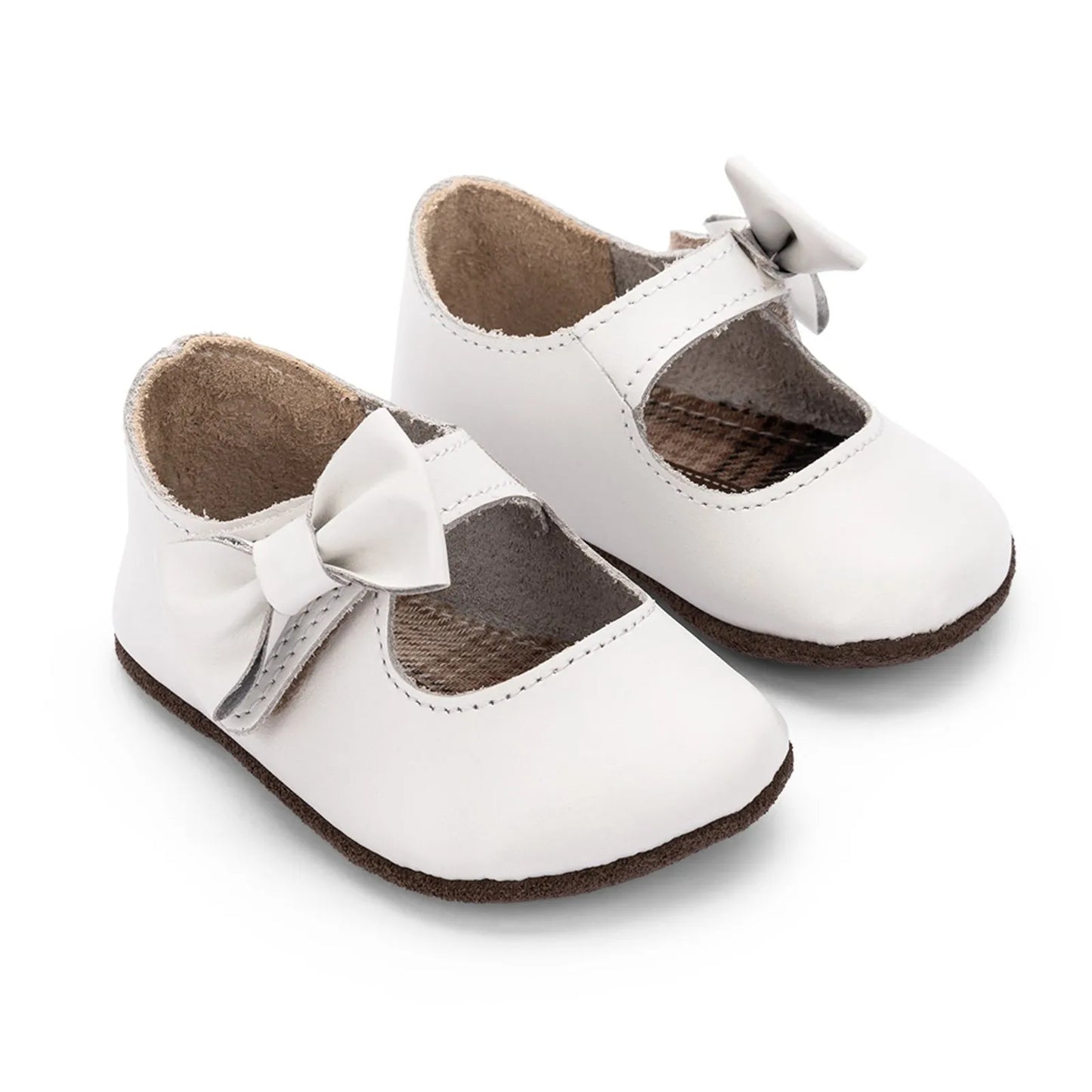 Sapato Bebê Couro Cubo Branco - Petit Cheval