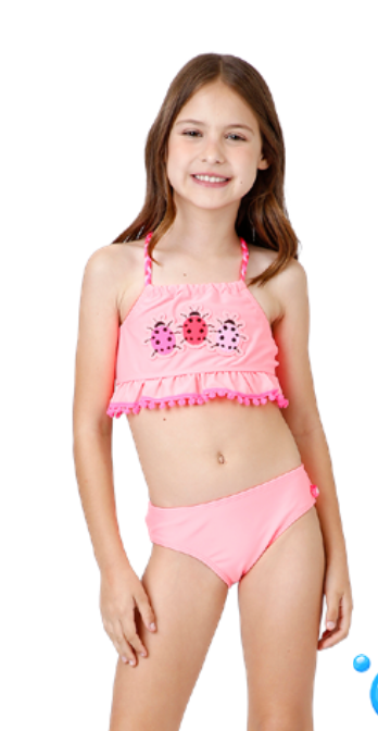 Biquíni Infantil Cropped Malu Est Joaninha - Siri Kids