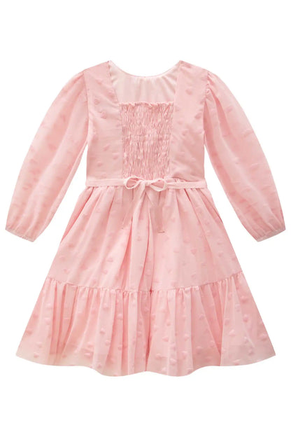 Vestido Infantil em Tule  ML e Cinto Coração - Infanti