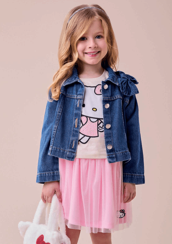 Conjunto Blusa & Saia Rosa Hello Kitty - Momi - Gracia