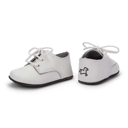 Sapato Bebê Balão Couro Branco - Petit Cheval