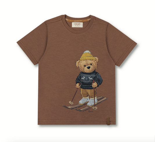 Camiseta Infantil MC Teddy Ski Couro - Dame