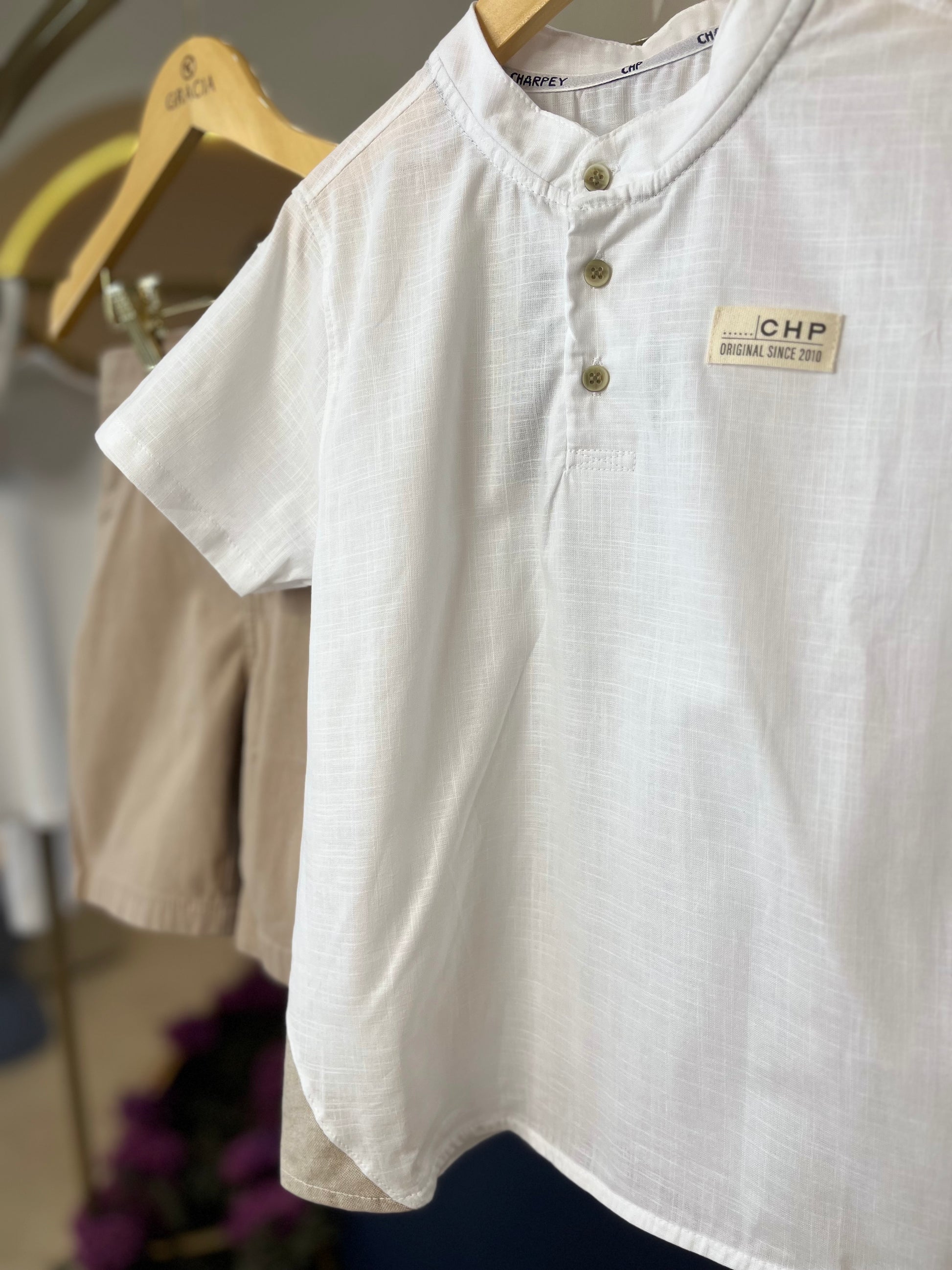 Conjunto bata e bermuda de sarja Charpey - Gracia