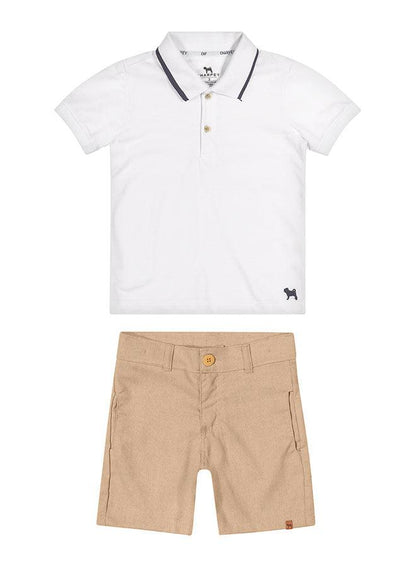 Conjunto polo piquet e bermuda de linho Charpey - Gracia