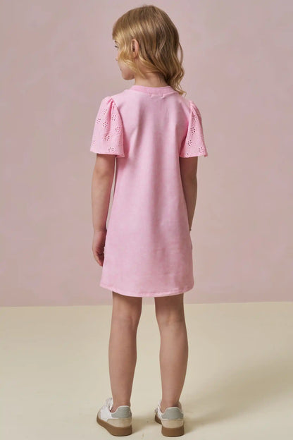 Vestido Infantil Rosa com Pérolas - Infanti