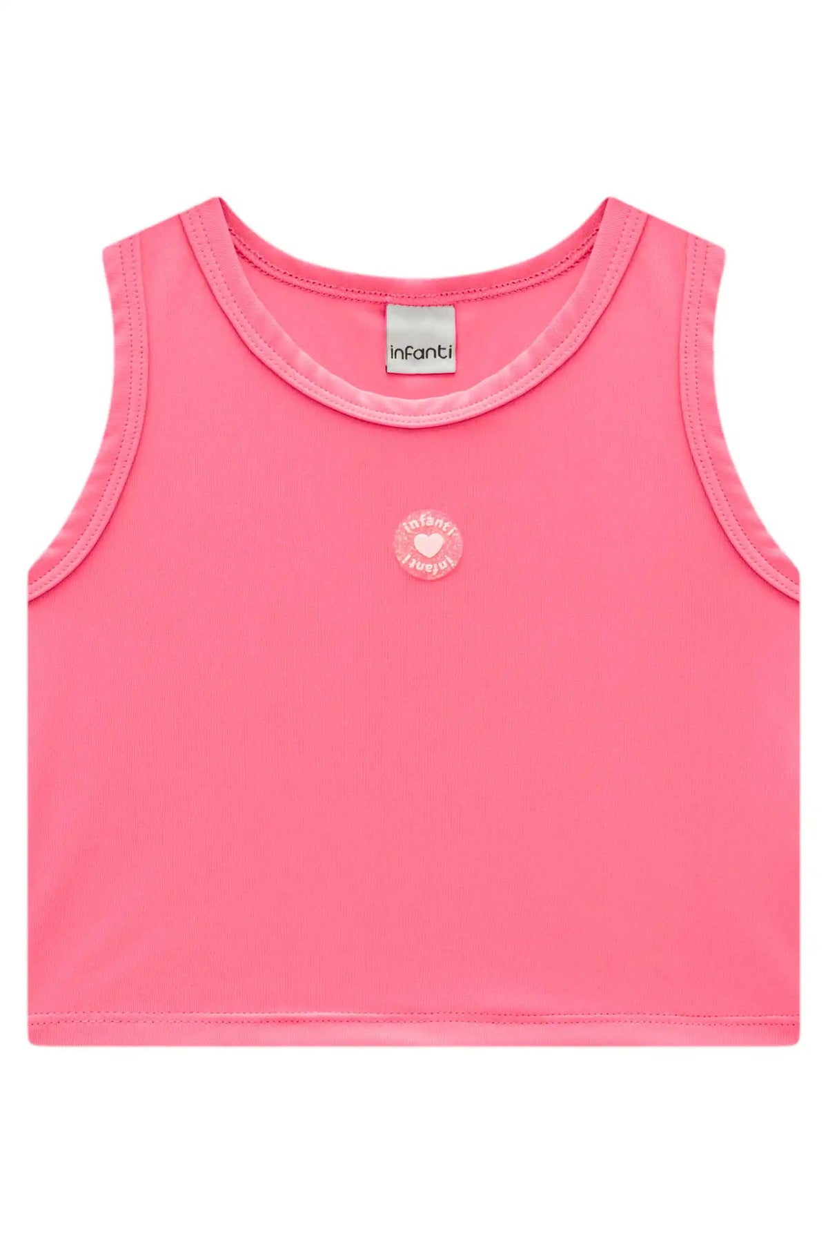 Regata Infantil Malha Poliamida  UV 50+ Rosa - Infanti